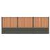 Hout-betonschutting antraciet motief i.c.m. 21-planks red class wood tuinscherm